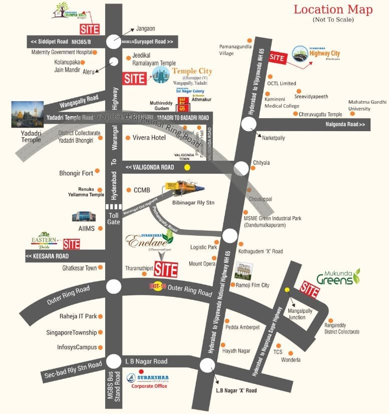 Vijayawada Highway City Route Map
