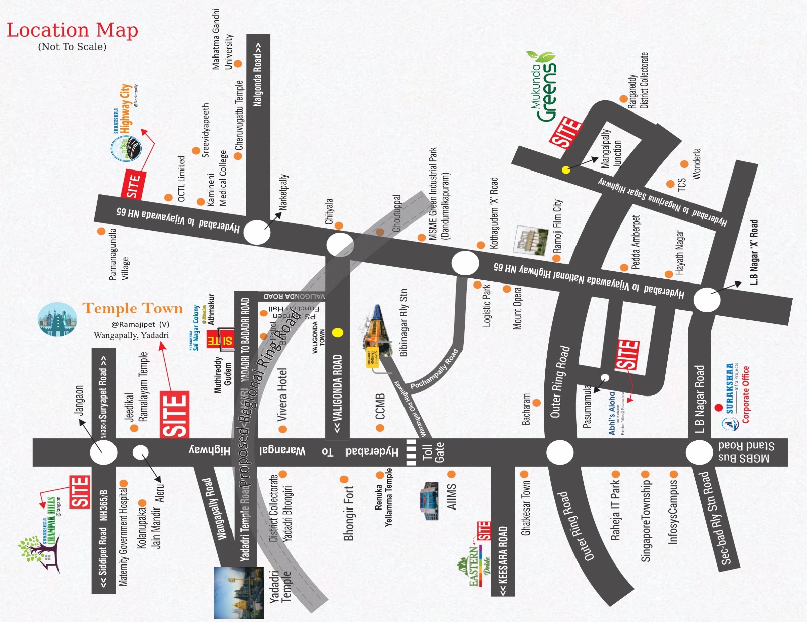 Vijayawada Highway City Route Map